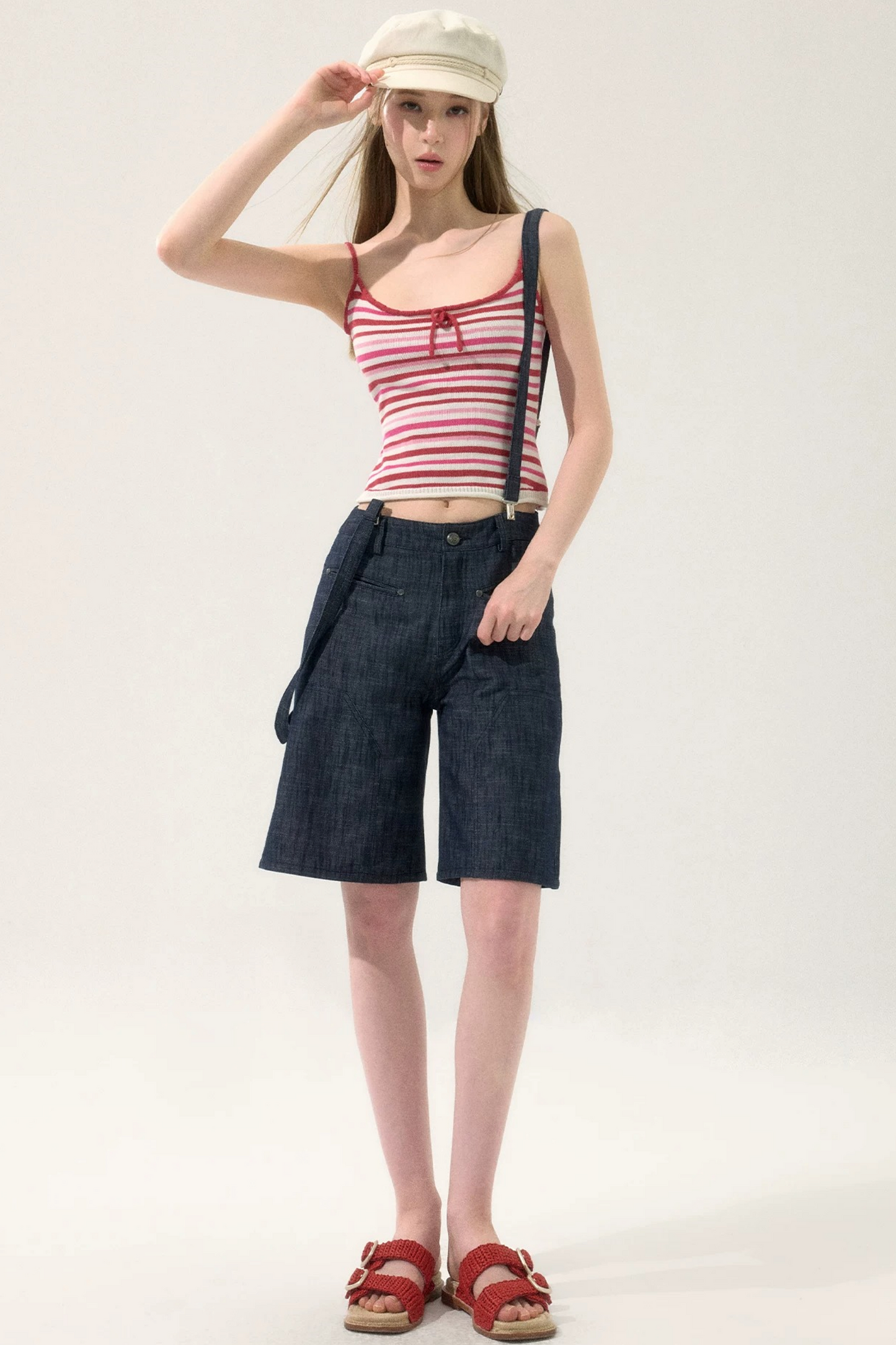 Sweet Denim Strap Shorts