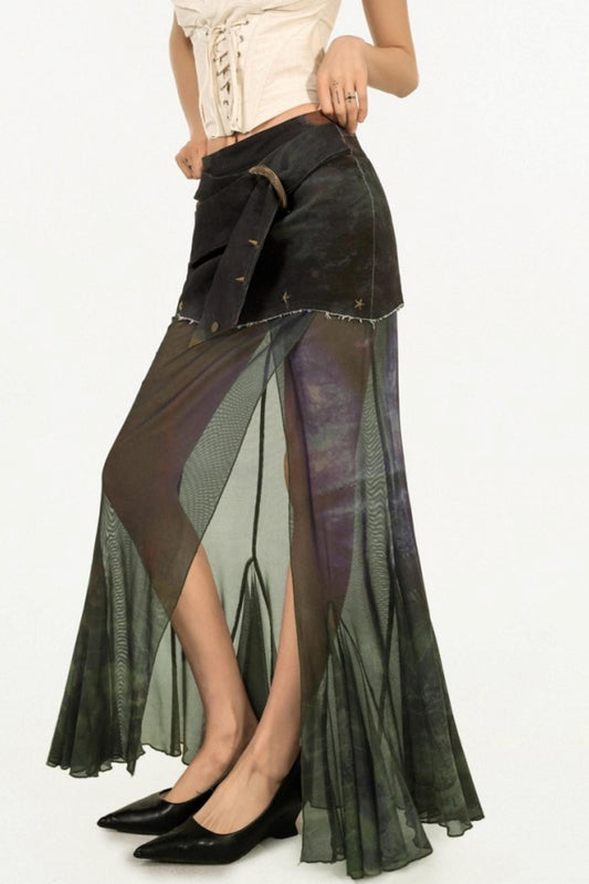 Aurora Mesh Mermaid Tail Skirt