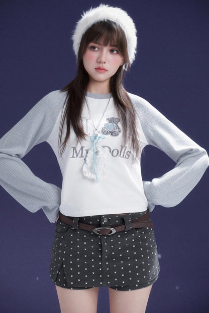 Double Layer Fake Two Piece Skirt