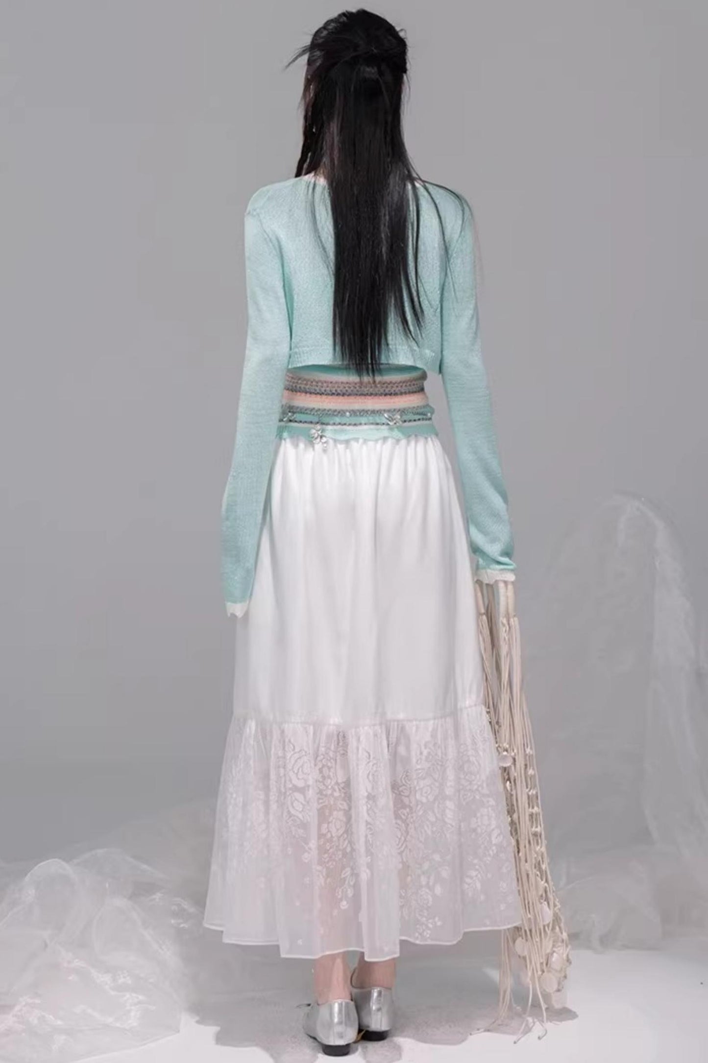 White Mist Gradient Skirt
