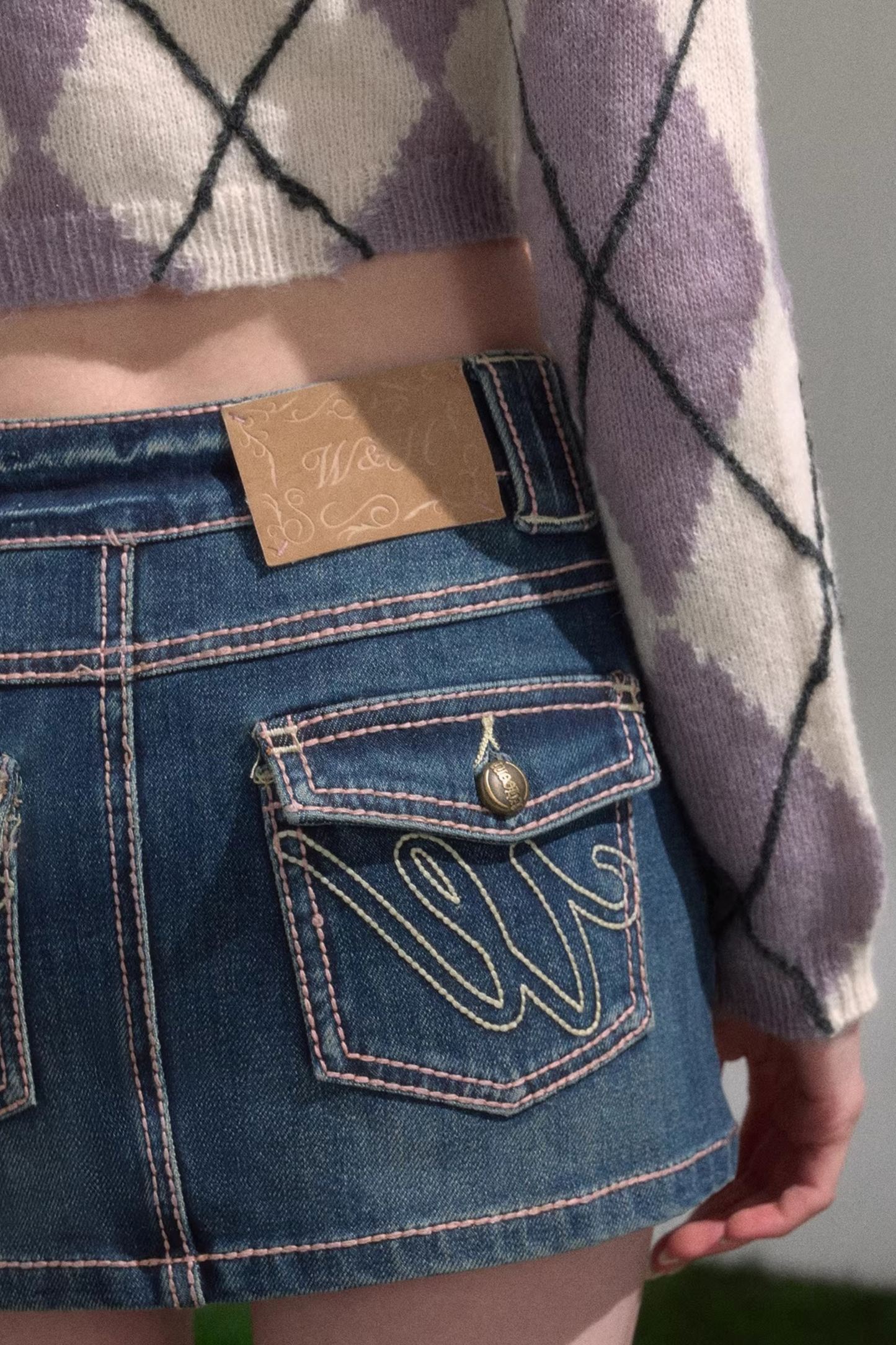 Retro Jeansrock mit Waschung