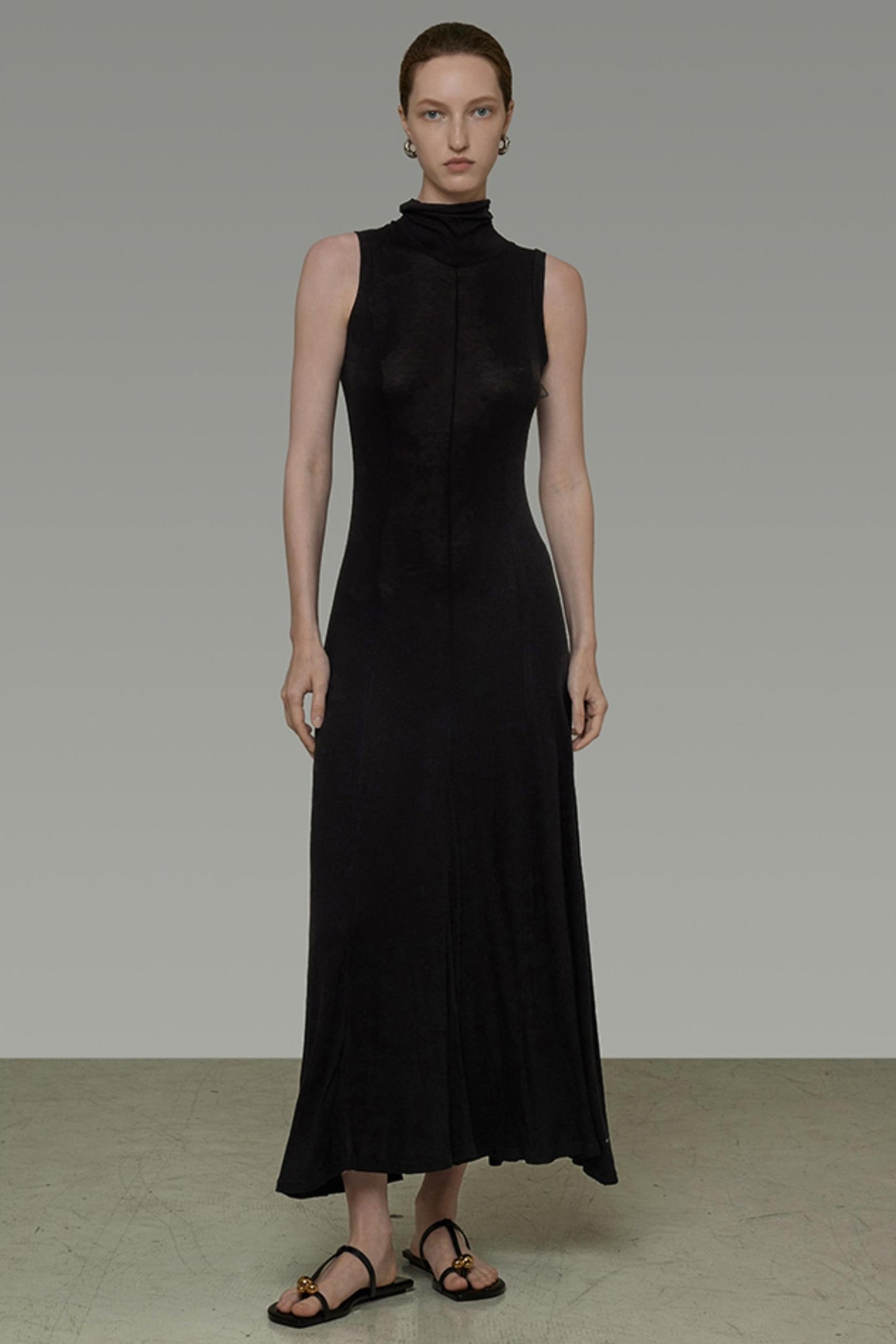 Sleek Strapless Midi Dress