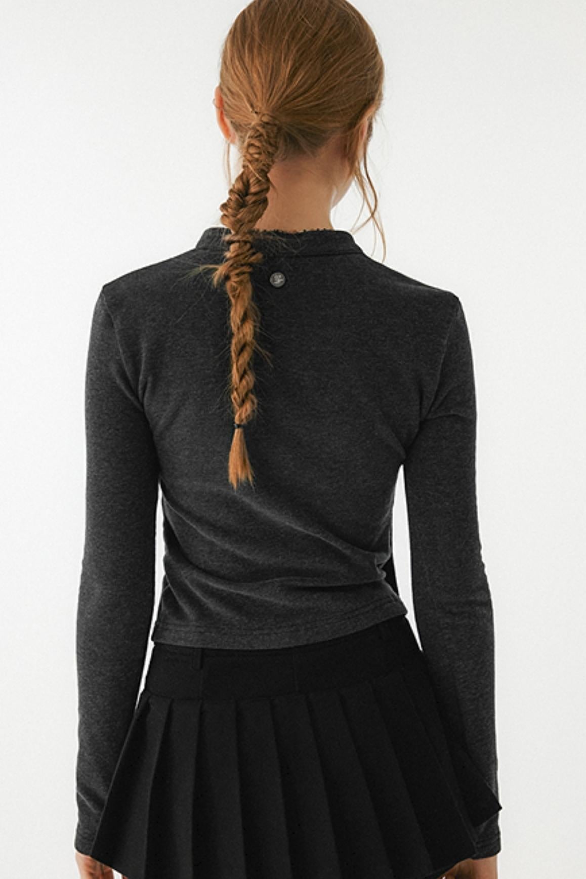 Dark Gray Knitted Top