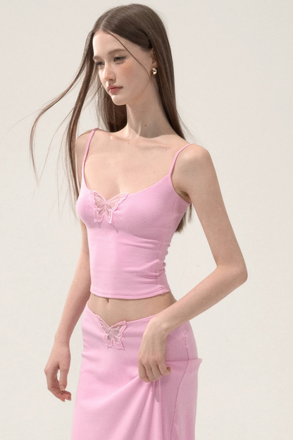 Butterfly Embroidery Camisole