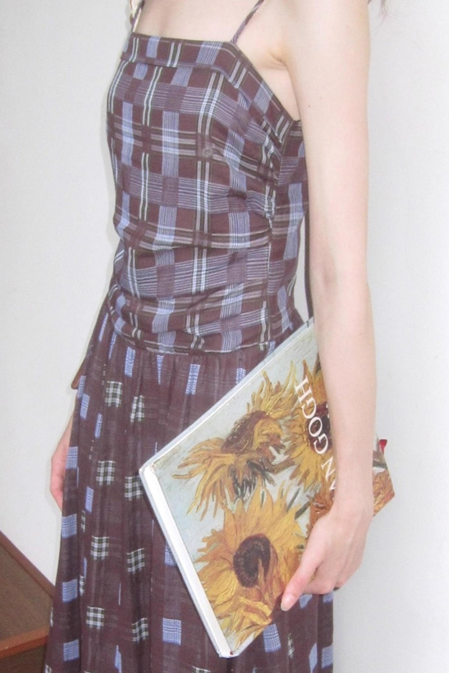 Fall Check Slip Dress