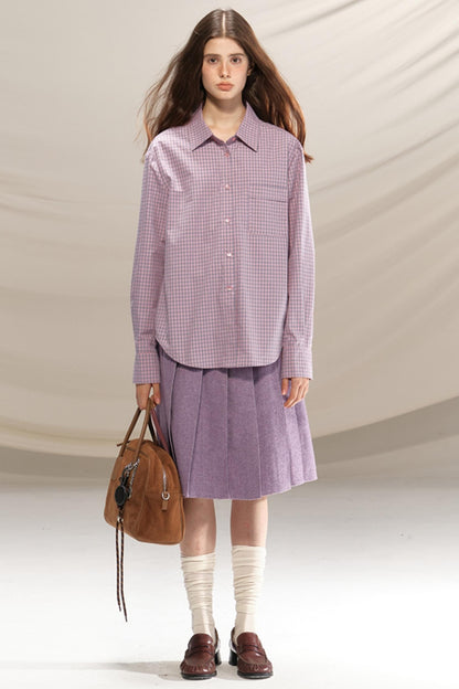 Soft Light Checkered Shirt