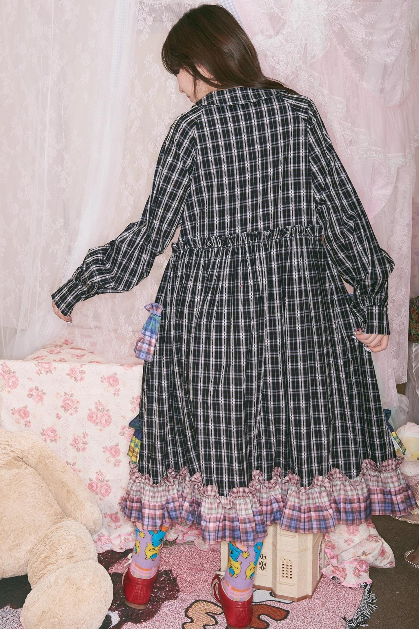 Colorful Lace Patchwork Dress