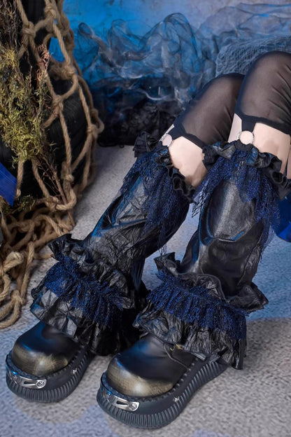 Grunge Punk Mesh Leg Warmers
