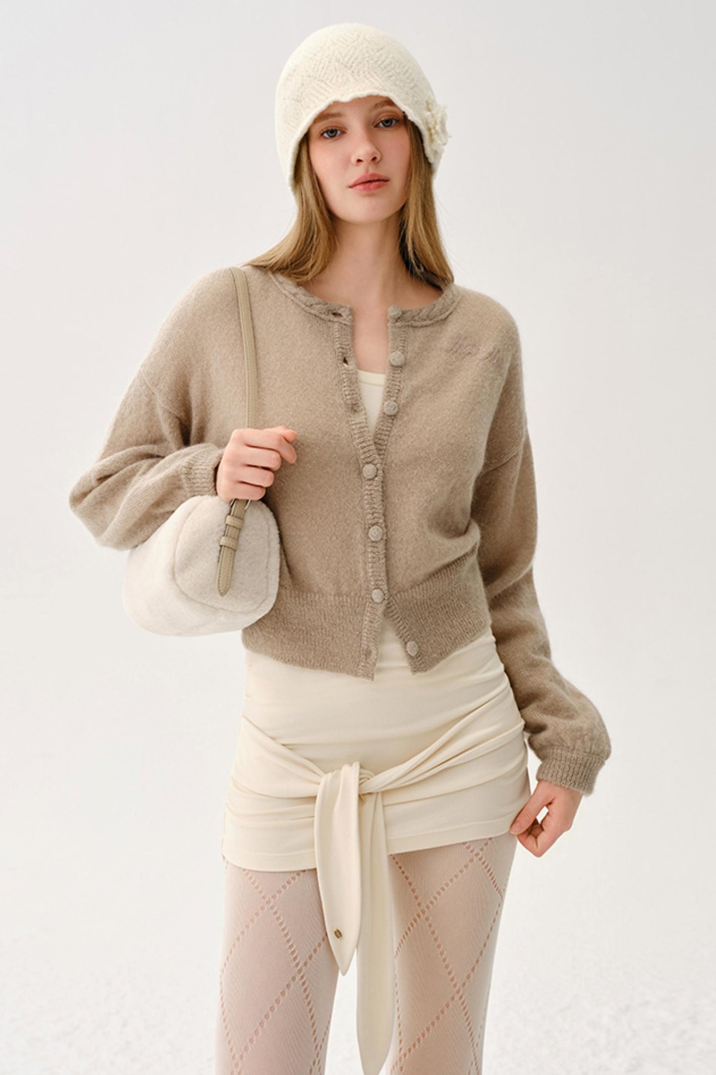 Alpaca Wool Embroidered Cardigan