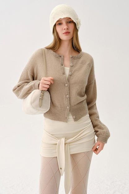 Alpaca Wool Embroidered Cardigan