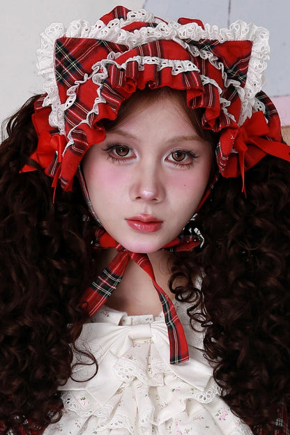 Christmas Plaid Cat Ear Headband