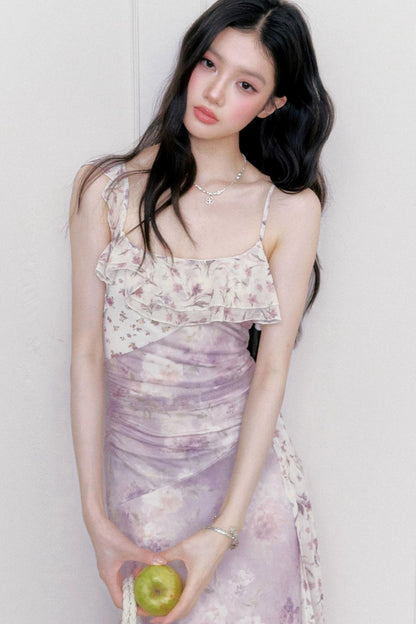 Wisteria Mesh Slip Dress