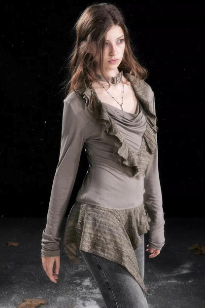 Swing Collar Tencel Shirt