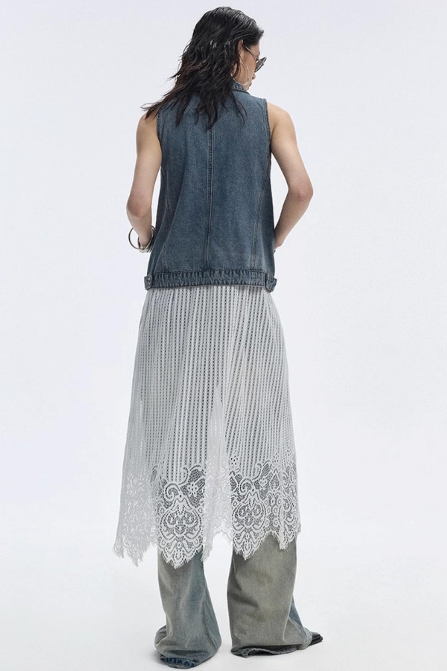 Summer Blue Washed Denim Vest