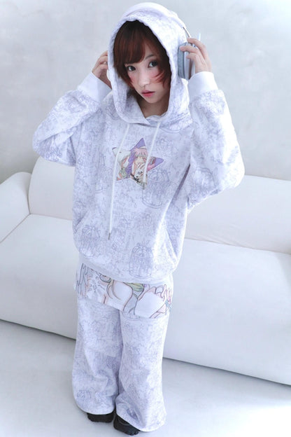 Millennium White Hooded Sweatshirt