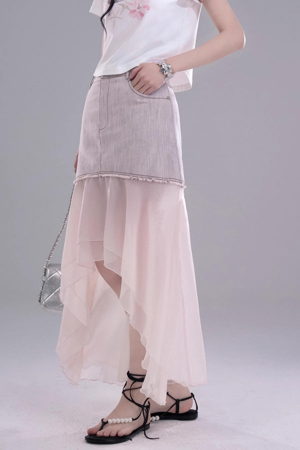 Romantic Denim Skirt