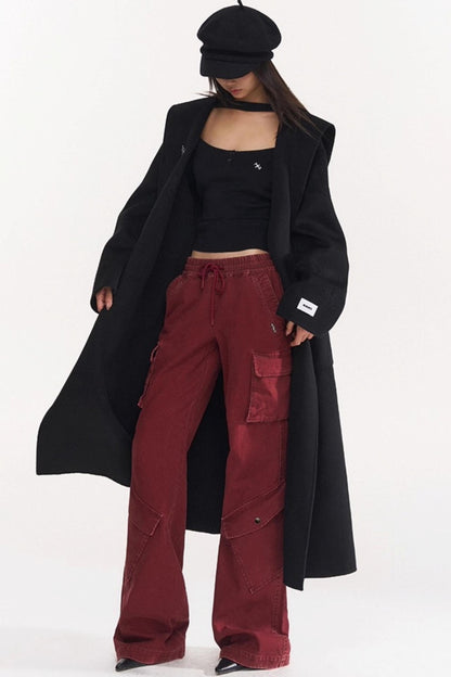 Red Vintage Cargo Pants