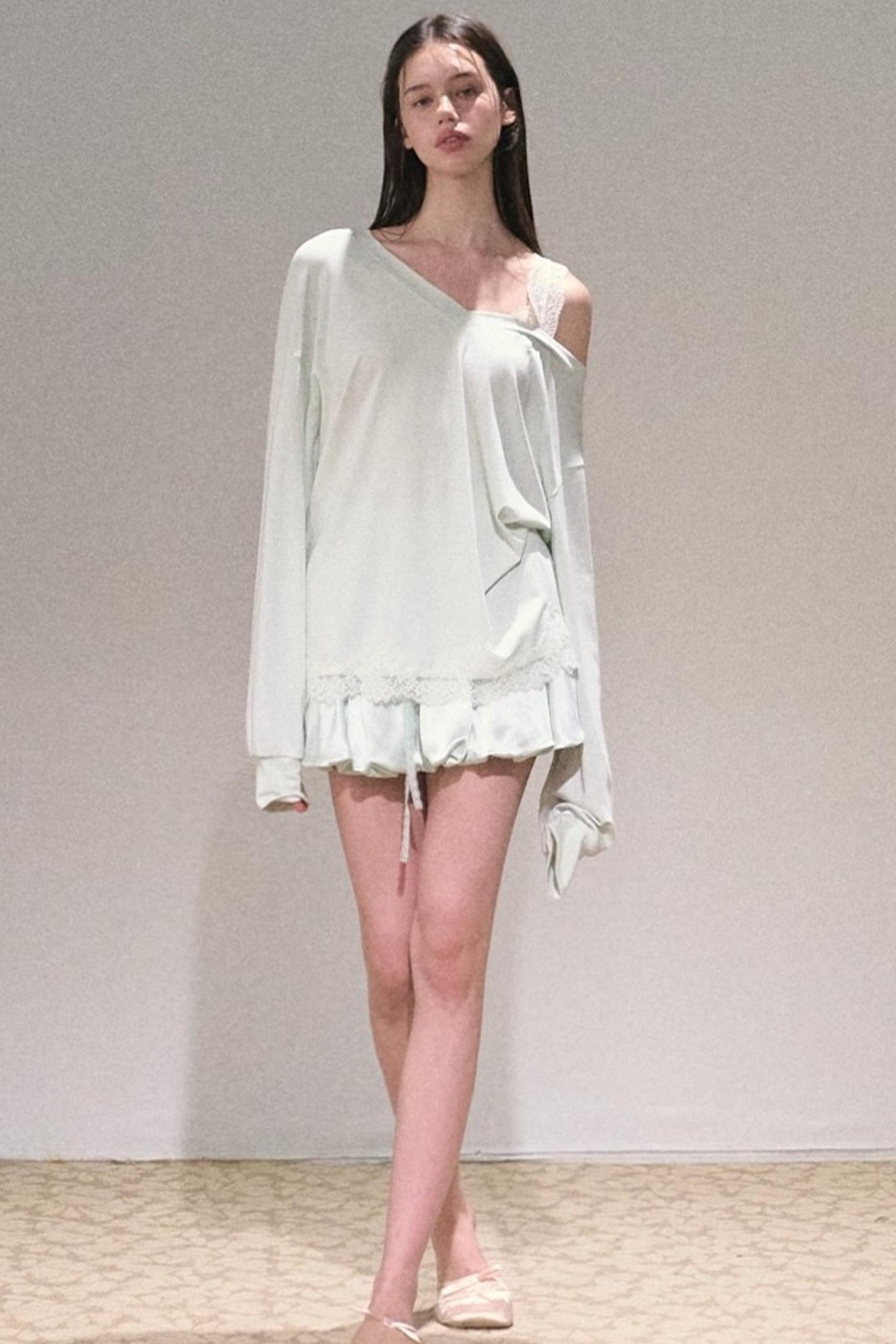 Slanted Shoulder Sweatshirts