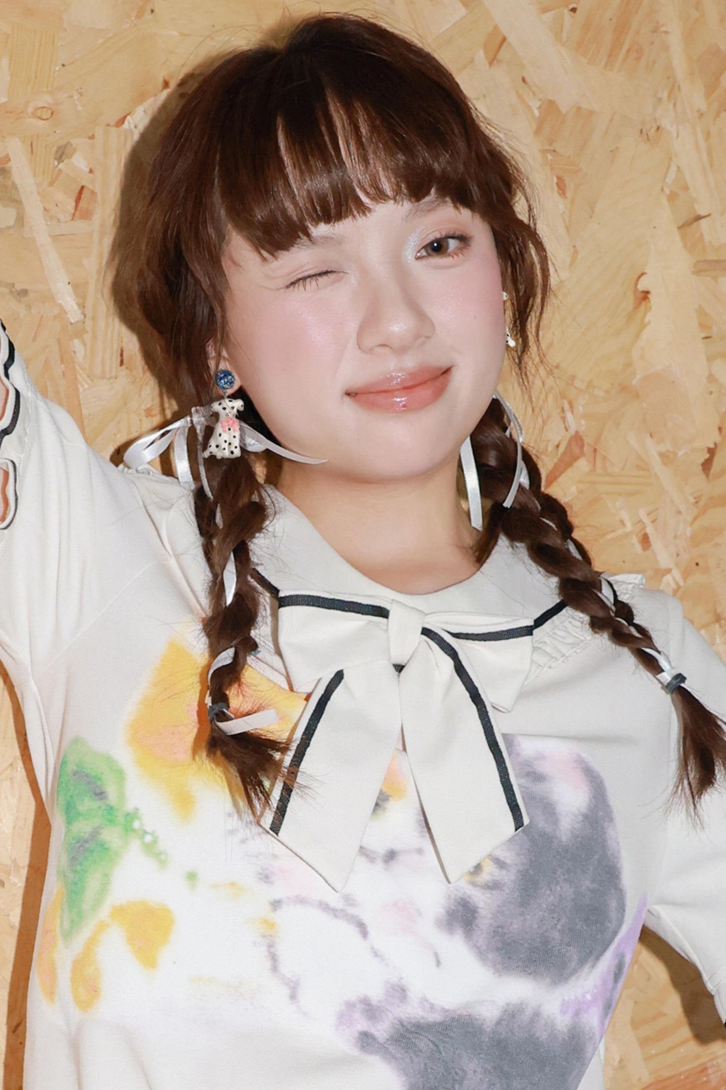 Dalmatian Silver Stud Earrings