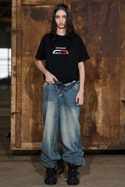 Vintage Destroyed Denim Trousers