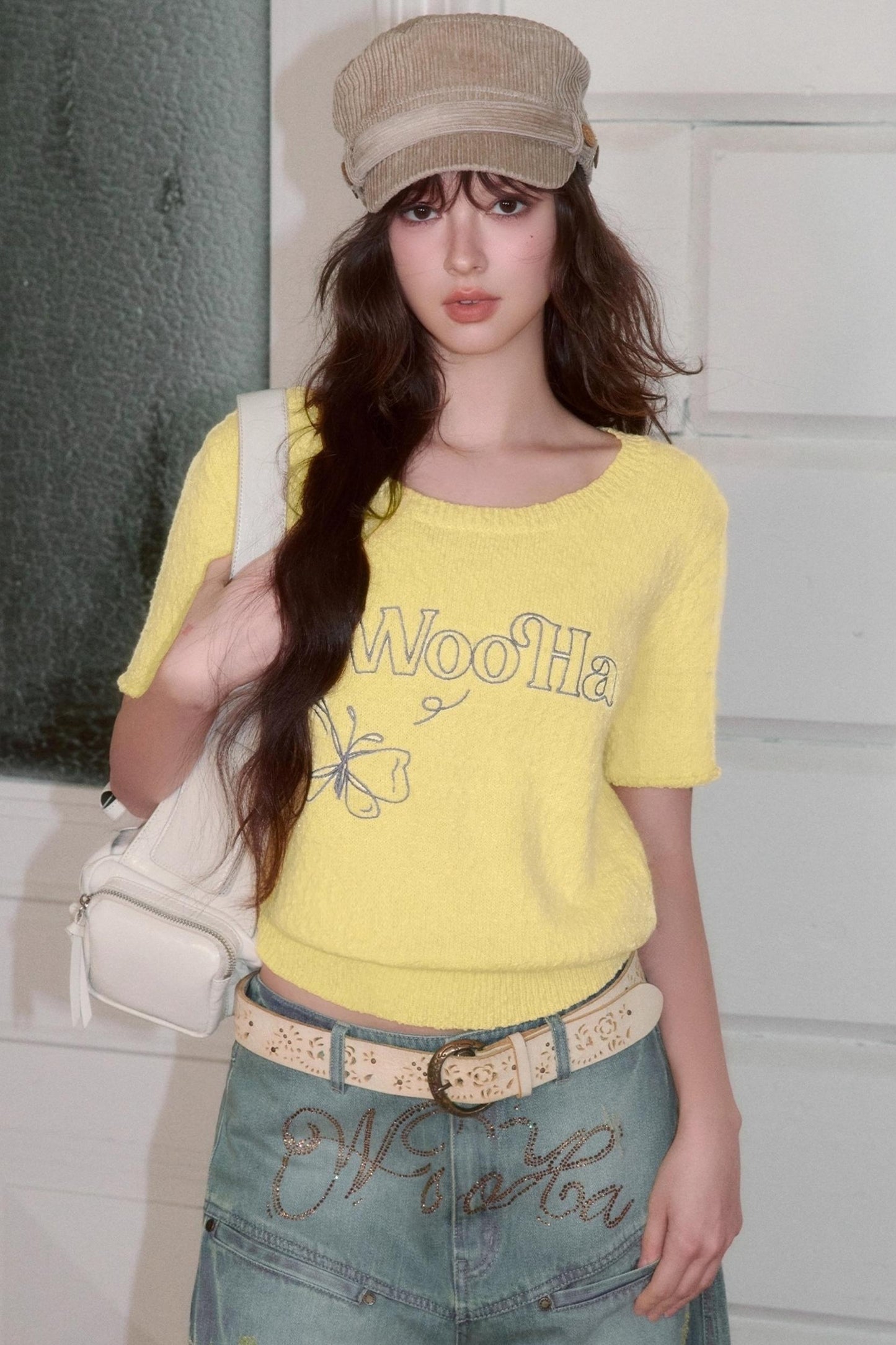Logo Embroidered Short-Sleeved Top