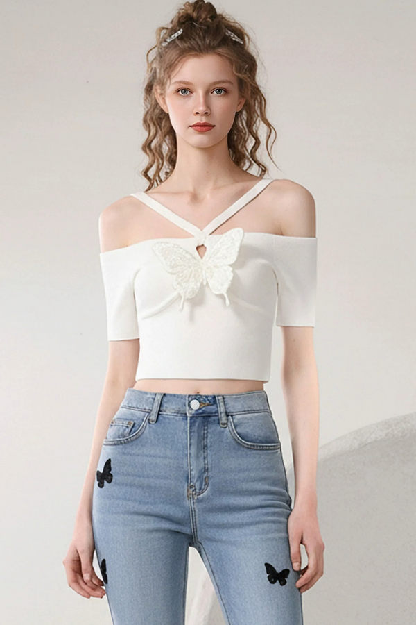 Butterfly Whisper Denim Set-Up