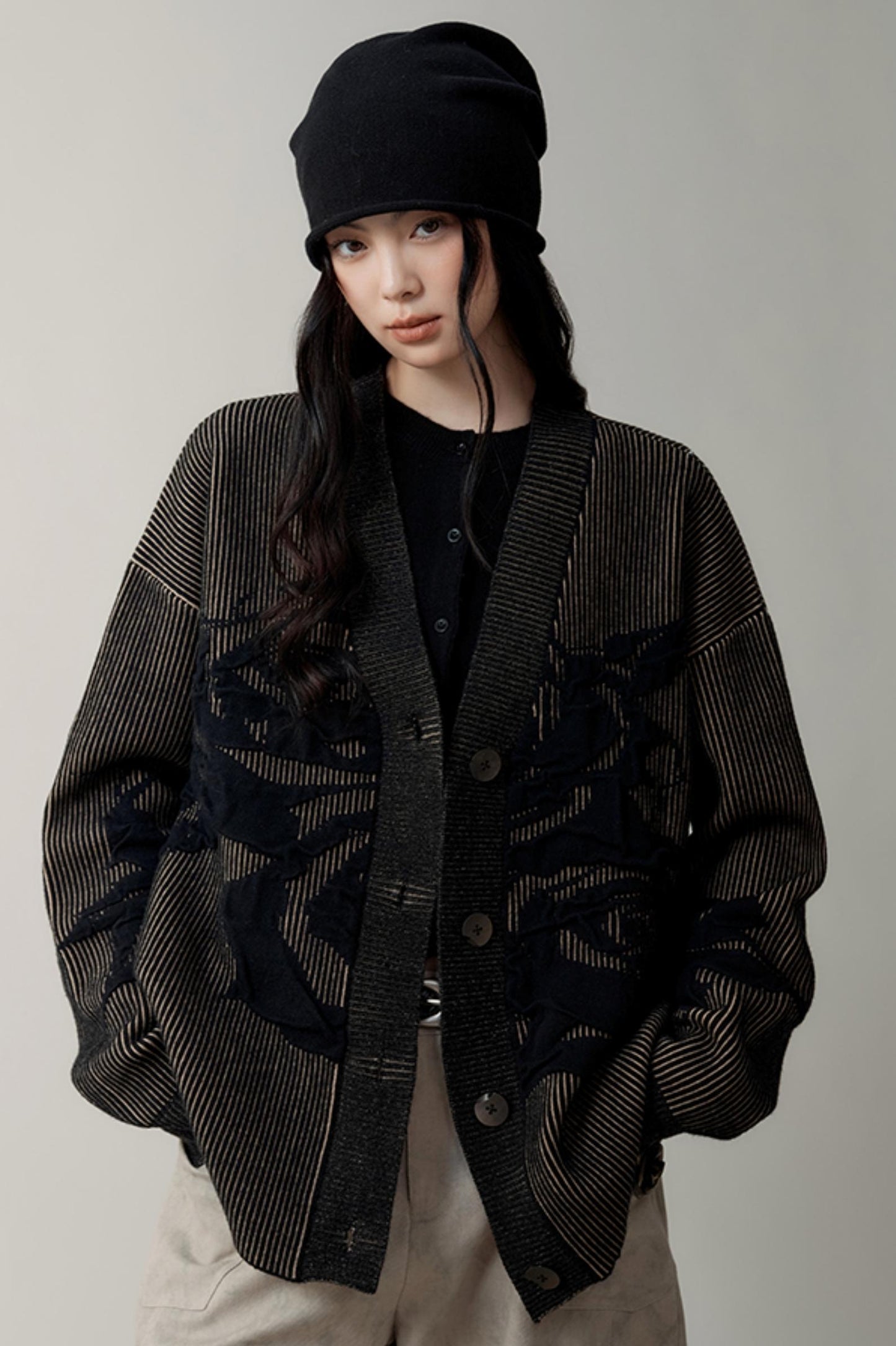 Retro Jacquard Knit Sweater Jacket