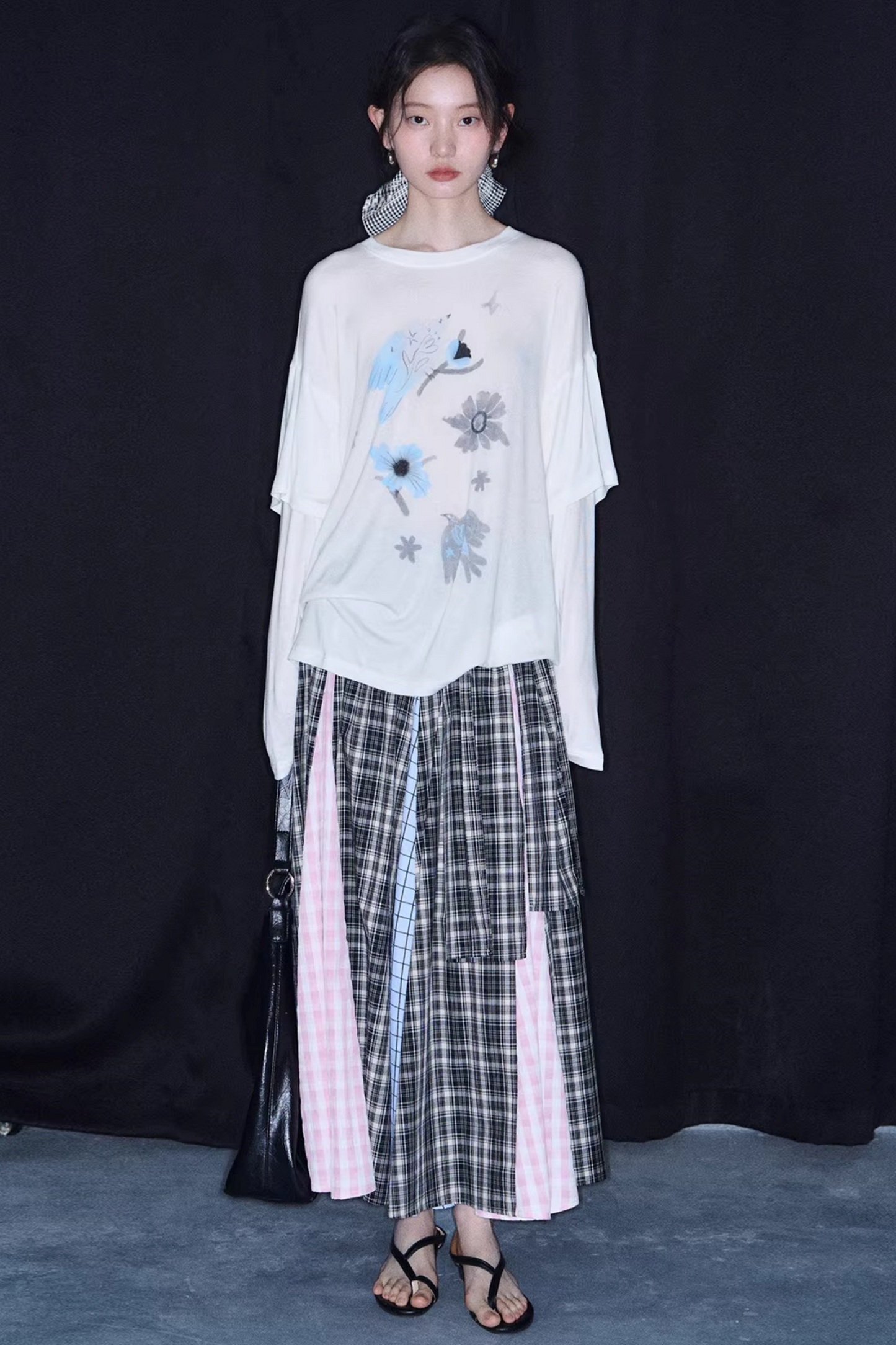 Retro Plaid A-Line Skirt