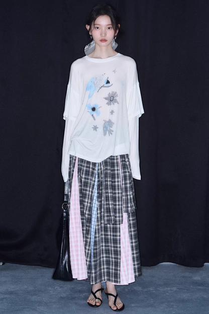Retro Plaid A-Line Skirt