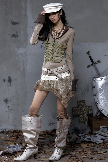 Dreamy Wanderer Leather Skirt