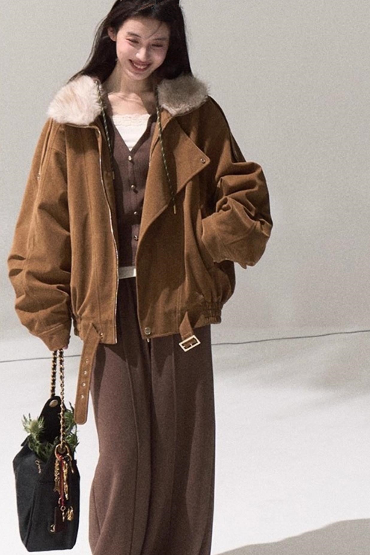 Tears Knit Top & Wide-Leg Pants Set-Up