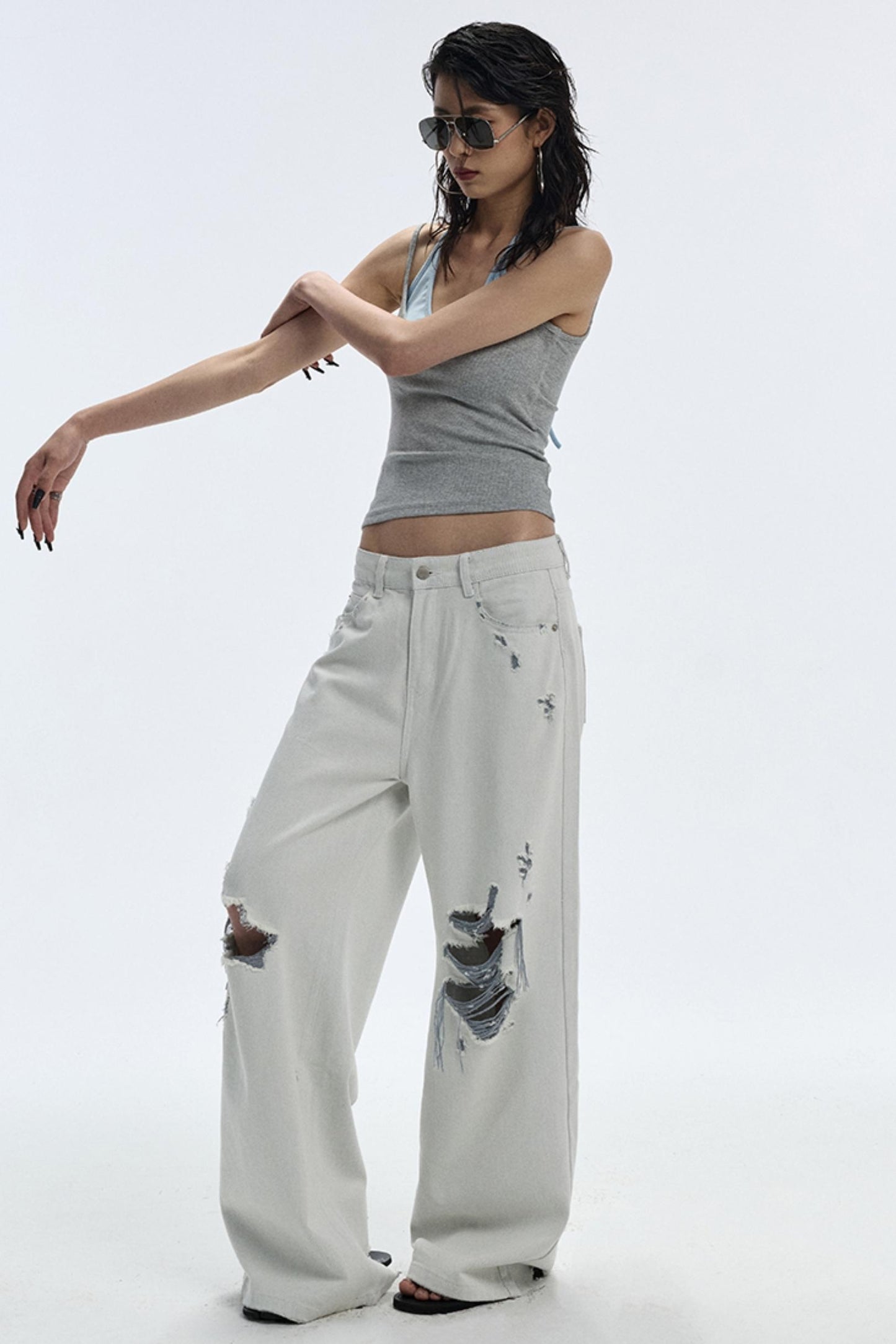 Summer Breathing Wide-Leg Jeans