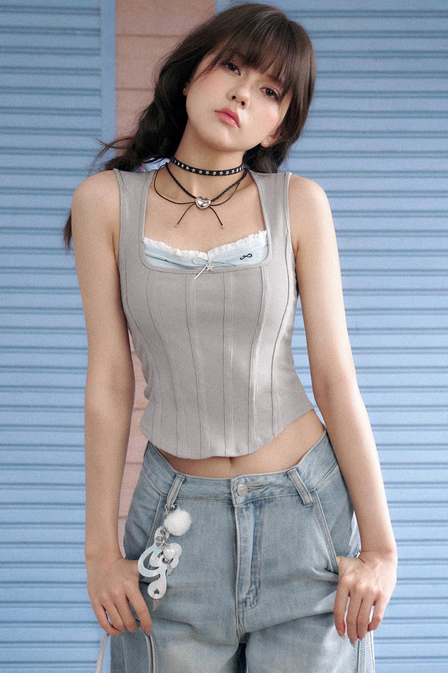 Summer Gray Top
