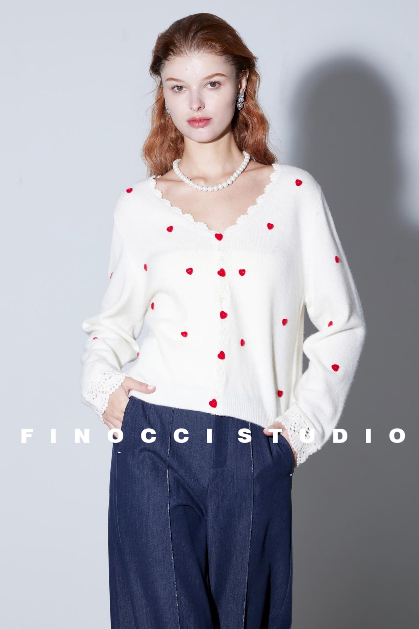 Crafted Woolen V-Neck Top