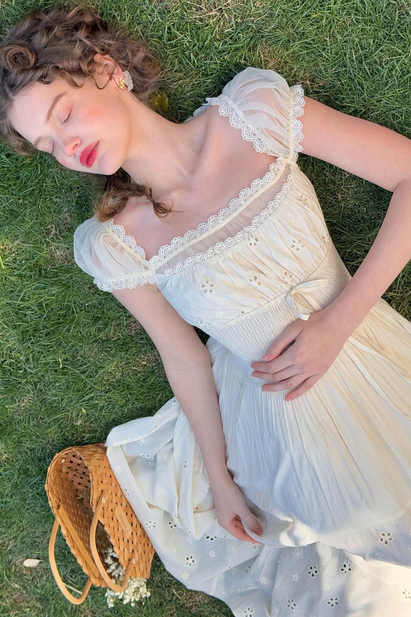 Whimsical White Rabbit Summer Dress