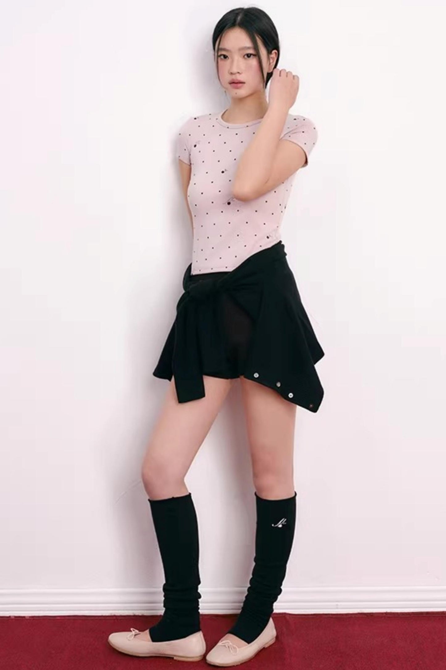 Polka Dot Lyocell Blend Top