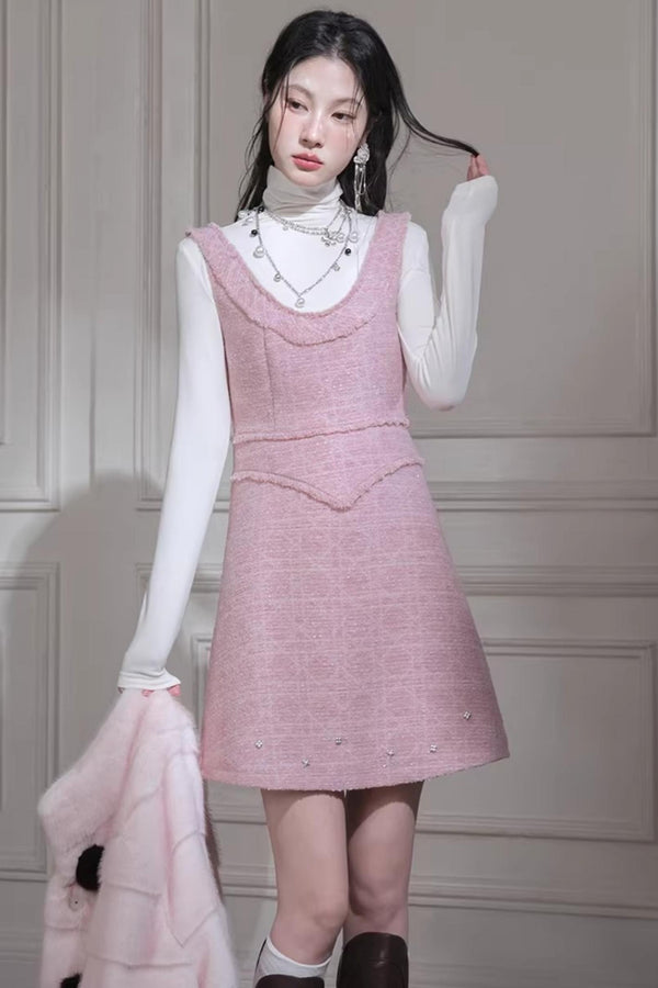 Glitter Tweed Tank Dress