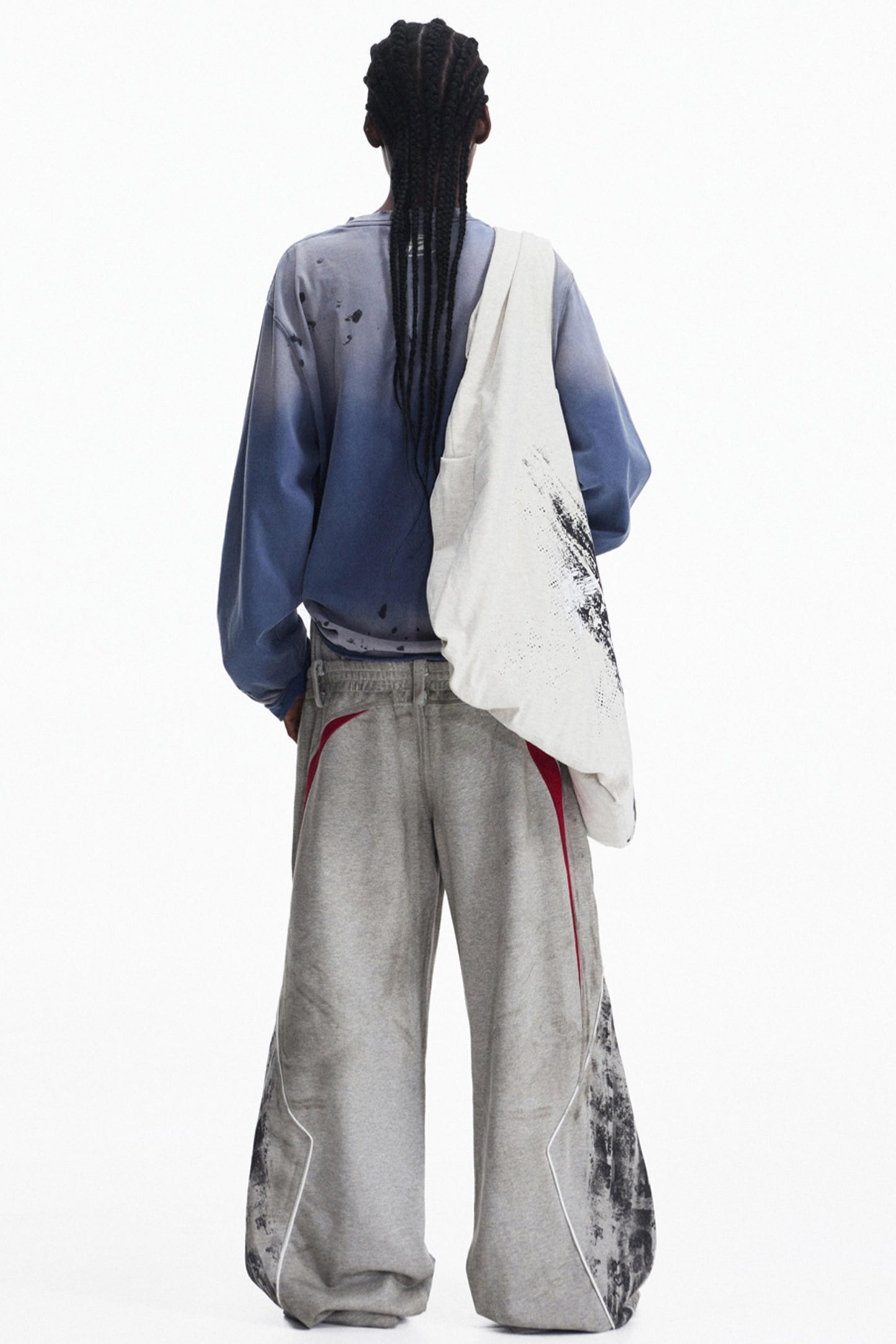 Sense Distressed Wide-Leg Pants