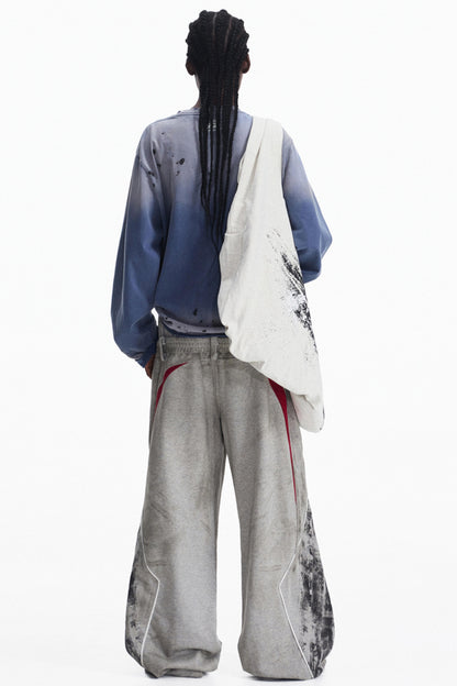 Sense Distressed Wide-Leg Pants