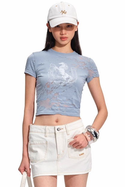 Equestrian Floral Pony Tee