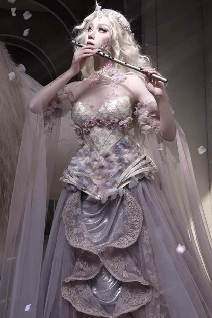 Moonlight Flower Fishbone Corset Matching Set