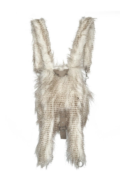 Bunny Ears Fur Backpack