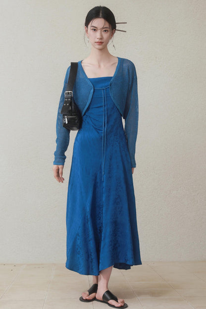 Blue Summer Knit Cardigan