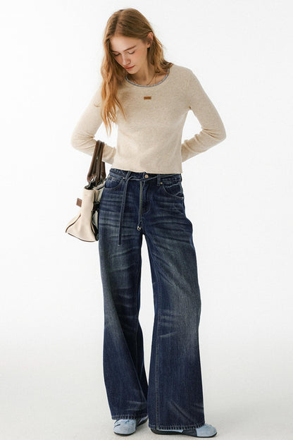 Uena Wool Blend Logo Top