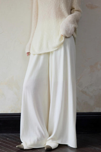 Casual Drape Wide-Leg Pants