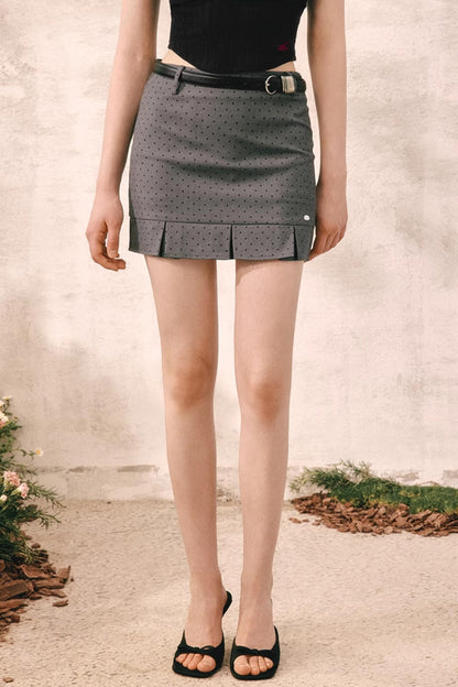 Summer Polka Dot Midi Skirt