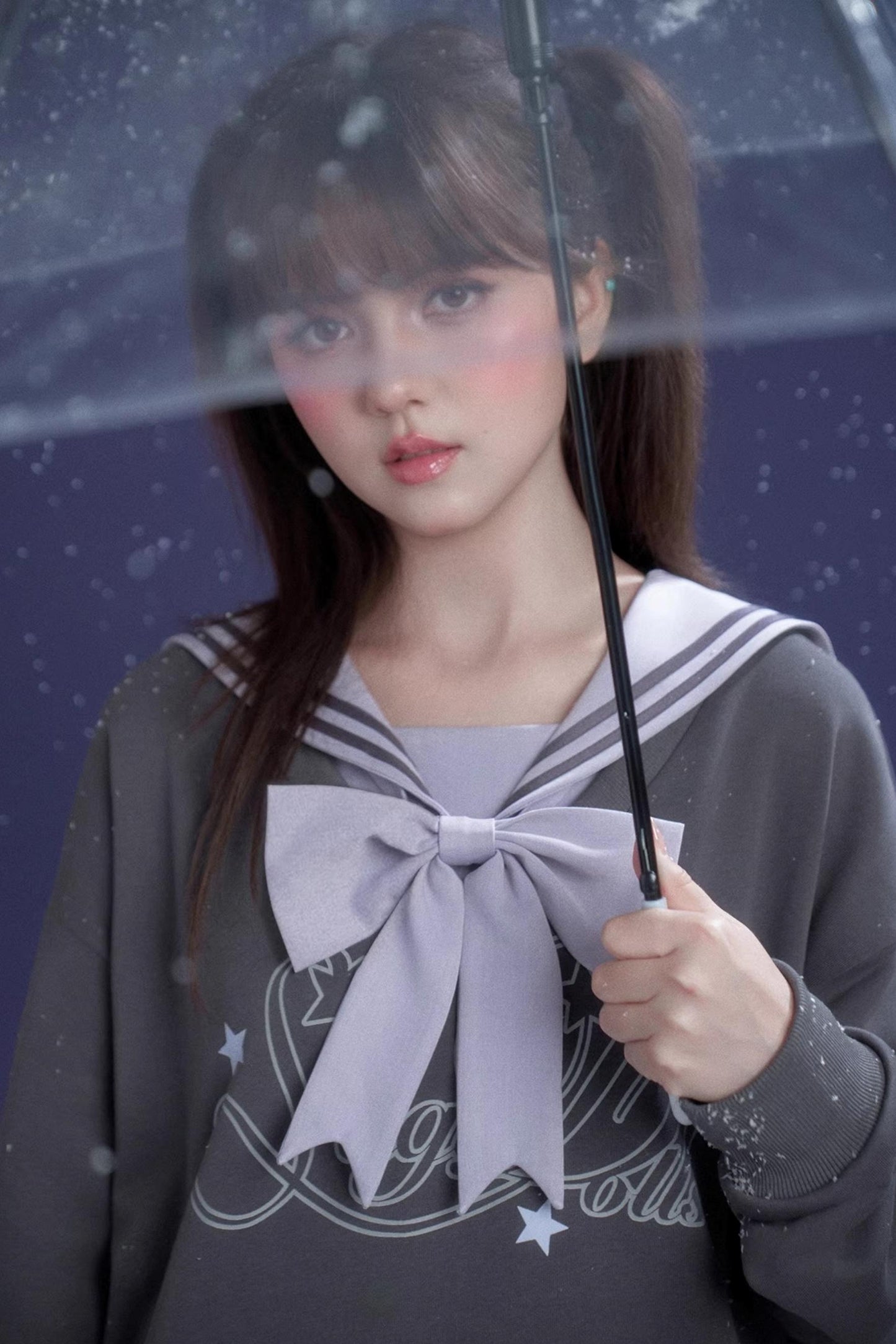 Oxygen Gray-Purple Sailor Dress