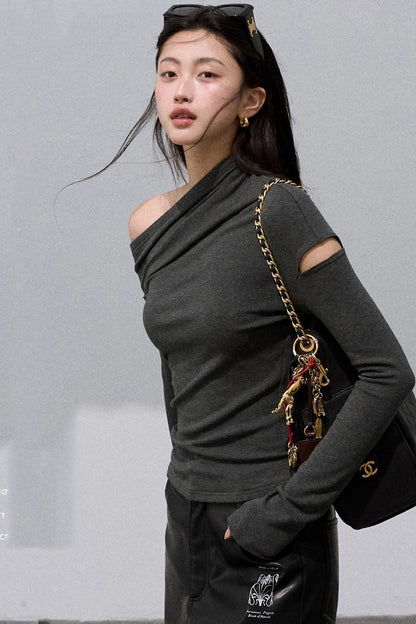 Slim Waist Wool Knit Base Layer Top