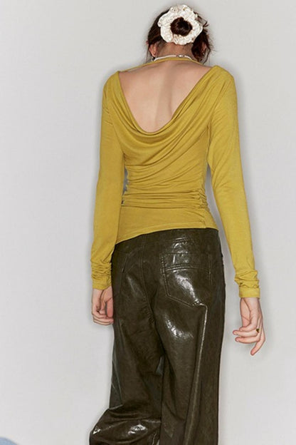 Slim Straight Leather Pants