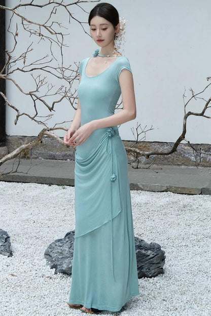 Lime Bloom Knit Dress